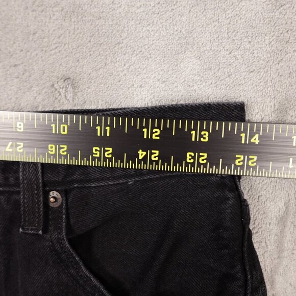 Levi's jeans 70's high slim straight women's 28 black denim big E red tab - Picture 7 of 16